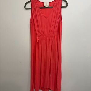 Kate Spade Watermelon Fluid Crepe Tie Back Dress